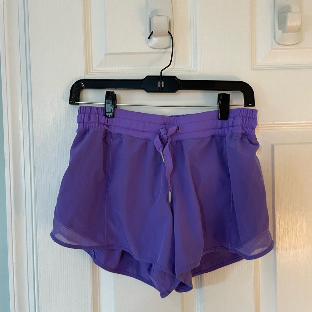 Purple lululemon hotty hot shorts 2.5”
